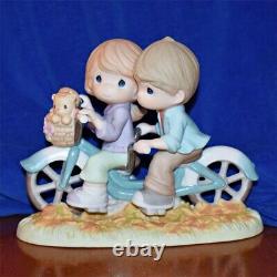 Precious Moments ALL FOR THE LOVE OF YOU ON A BICYCLE BUILT FOR TWO 920025 HUGE