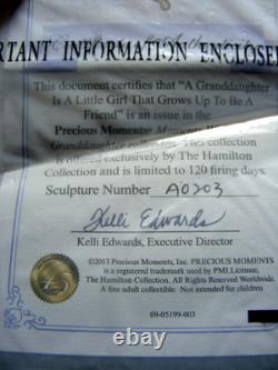 Precious Moments A GRANDDAUGHTER IS A LITTLE GIRL THAT GROWS UP TO BE A FRIEND