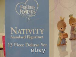Precious Moments A Savior Is Born Nativity 13 Pieces Deluxe Set Lightly Used