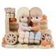 Precious Moments Autumn Couple Figurine Falling Into Fun 6in Bisque 221022 New