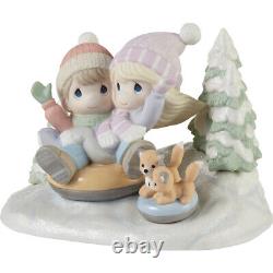 Precious Moments Away We Go In The Snow Limited Edition Figurine