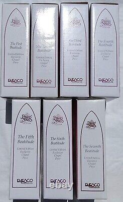 Precious Moments Beatitudes (1 thru 7) RARE Chapel Exclusives, NIB, 1991-94, Nice