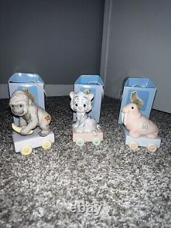 Precious Moments Birthday Train14,15, &16 Walrus, Gorilla, Feline Set & Boxes
