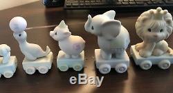 Precious Moments Birthday Train-Age 1-12 years-14 Piece Set. No chips or cracks