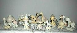 Precious Moments Birthday Train Complete Set All 18 Pieces Figurines No Boxes