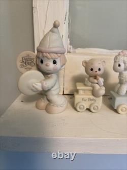 Precious Moments Birthday Train Set 1-10 With Birthday Club And Baby Pc. 12 Pc