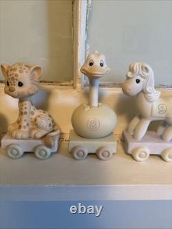 Precious Moments Birthday Train Set 1-10 With Birthday Club And Baby Pc. 12 Pc