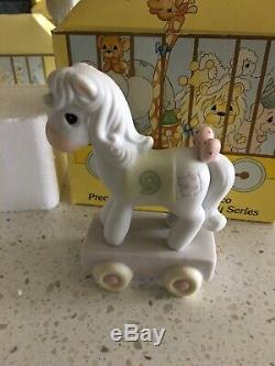 Precious Moments Birthday Train Set Baby to 12 Years Old Enesco 13 Total