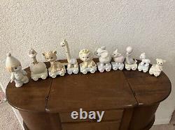Precious Moments Birthday Train Set Of 10 Pic Lead +Baby- 8 Years Old withBoxes