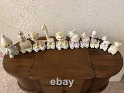 Precious Moments Birthday Train Set Of 10 Pic Lead +Baby- 8 Years Old withBoxes
