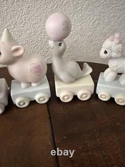 Precious Moments Birthday Train Set Of 10 Pic Lead +Baby- 8 Years Old withBoxes