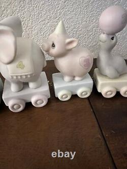 Precious Moments Birthday Train Set Of 10 Pic Lead +Baby- 8 Years Old withBoxes