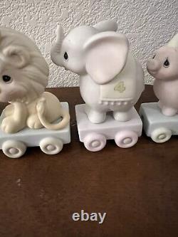 Precious Moments Birthday Train Set Of 10 Pic Lead +Baby- 8 Years Old withBoxes