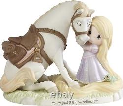 Precious Moments Bisque Porcelain Figurine Rapunzel and Maximus Disney Showcase