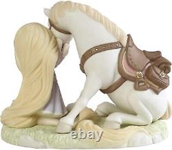 Precious Moments Bisque Porcelain Figurine Rapunzel and Maximus Disney Showcase