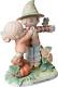 Precious Moments Bisque Porcelain Girl With Scarecrow Figurine, Multi