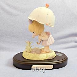 Precious Moments Blessed Are The Pure In Heart 35th Anniv Girl Puddle Jump EUC