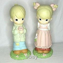 Precious Moments Boy Girl Statues Figurines 17 Couple 2718 2719 Tall Vintage