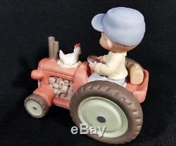 Precious Moments Bringing In The Sheaves Musical Tractor #5230 SIGNED RARE