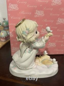 Precious Moments CRISTMAS IS LOVING CRISTMAS IS SHARING CRISTMAS IS CARING set