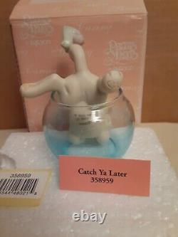 Precious Moments Cat Fishbowl Signed Fujioka Figurine # 358959Catch Ya Later