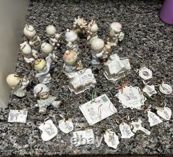 Precious Moments Ceramic Hanging Christmas Ornament Lot 1992 MPN 96