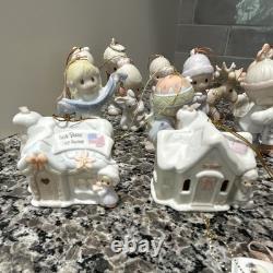 Precious Moments Ceramic Hanging Christmas Ornament Lot 1992 MPN 96