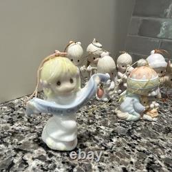 Precious Moments Ceramic Hanging Christmas Ornament Lot 1992 MPN 96