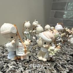 Precious Moments Ceramic Hanging Christmas Ornament Lot 1992 MPN 96
