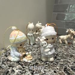 Precious Moments Ceramic Hanging Christmas Ornament Lot 1992 MPN 96