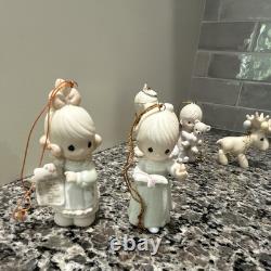 Precious Moments Ceramic Hanging Christmas Ornament Lot 1992 MPN 96