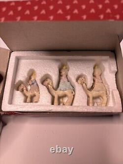 Precious Moments Christmas 9 Piece Nativity Set + Three Wise Men with boxes
