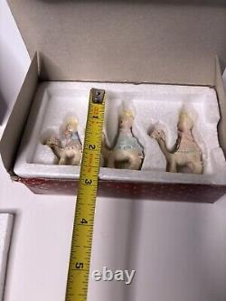 Precious Moments Christmas 9 Piece Nativity Set + Three Wise Men with boxes