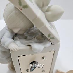 Precious Moments Collectible Do Not Open Till Christmas Figurine Music Box gift