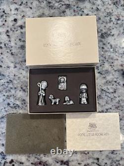 Precious Moments Collection 5 piece Pewter Nativity Come let us adore Him NEW