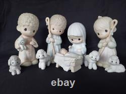 Precious Moments- Come Let Us Adore Him 9-pc Set 9-10 Tall Nativity Set #104523