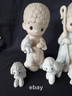 Precious Moments- Come Let Us Adore Him 9-pc Set 9-10 Tall Nativity Set #104523