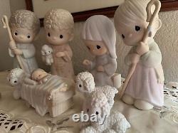 Precious Moments- Come Let Us Adore Him 9-pc Set 9-10 Tall Nativity Set #104523