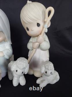 Precious Moments- Come Let Us Adore Him 9-pc Set 9-10 Tall Nativity Set #104523