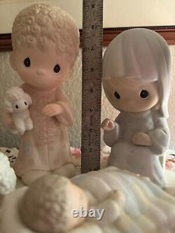 Precious Moments- Come Let Us Adore Him 9-pc Set 9-10 Tall Nativity Set #104523