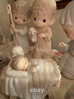 Precious Moments- Come Let Us Adore Him 9-pc Set 9-10 Tall Nativity Set #104523