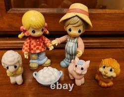 Precious Moments Country Lane Farmer Wife Animal Collection Set Of Six 2002 Rare