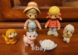 Precious Moments Country Lane Farmer Wife Animal Collection Set Of Six 2002 Rare