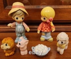 Precious Moments Country Lane Farmer Wife Animal Collection Set Of Six 2002 Rare