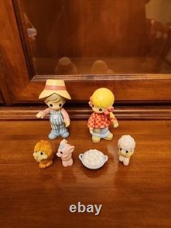 Precious Moments Country Lane Farmer Wife Animal Collection Set Of Six 2002 Rare