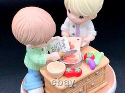 Precious Moments Couple Cooking Together