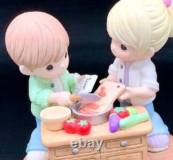 Precious Moments Couple Cooking Together