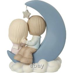 Precious Moments Couple Figurine I Love You To The Moon and Back 152016