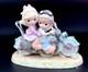 Precious Moments Couple On Motorcycle Figurine Love Ride Mint Pastel Collectible