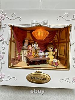 Precious Moments Disney Beauty and the Beast Belle Be Our Guest LED Music NEW
